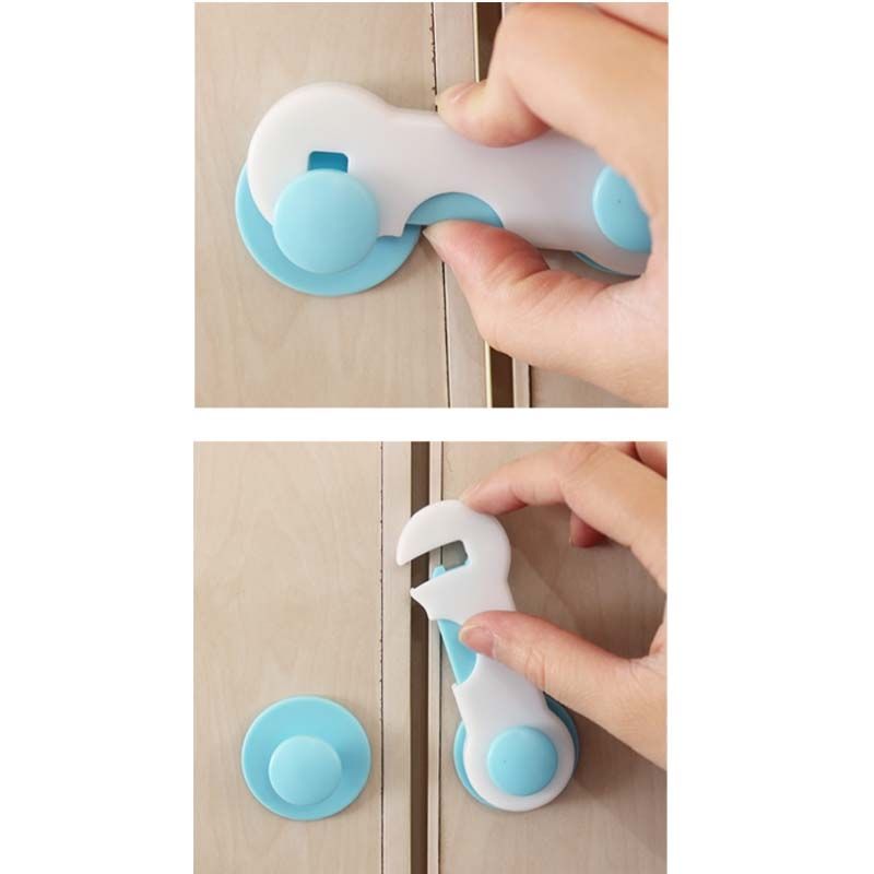10pcs/lot Doors Drawers Wardrobe Safety Locks Toddler Baby Children Protection Safety Plastic Lock Kids Safe Locks - 10cm
