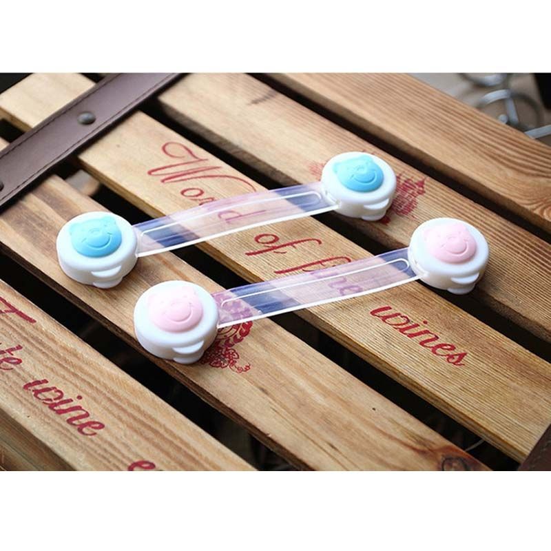 10pcs/lot Doors Drawers Wardrobe Safety Locks Toddler Baby Children Protection Safety Plastic Lock Kids Safe Locks - 10cm