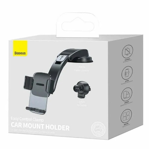 2in1 Gravity Car Phone Mount Holder For Air Vent And Dashboard -Black