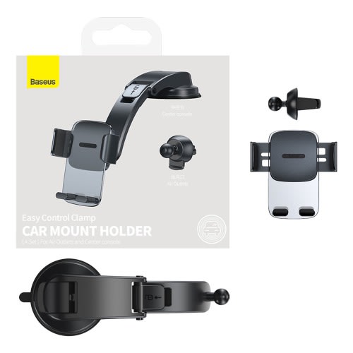 2in1 Gravity Car Phone Mount Holder For Air Vent And Dashboard -Black