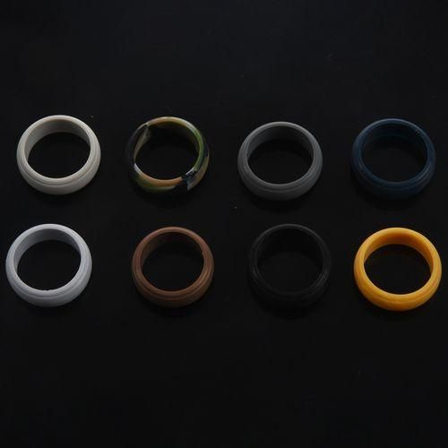 8Mm Popular Gold Silver Black Men Silicone Cool Rings Women