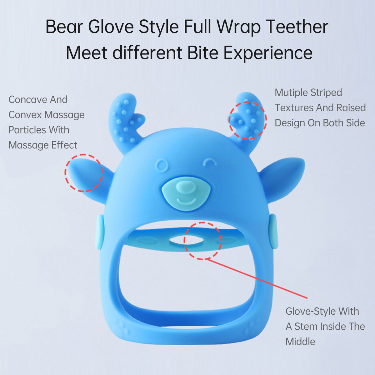 Baby Teether Deer Teething Mitten Baby Teething Glove