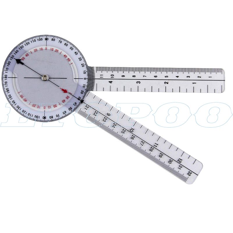 Professional Multi-Ruler 360 Degree Goniometer Angle Nal