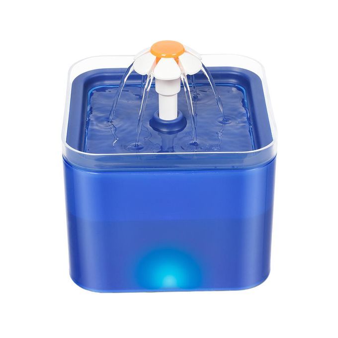 67.64Oz Cat Water Fountain Small Dogs Water Pet Waterfall USB Blue