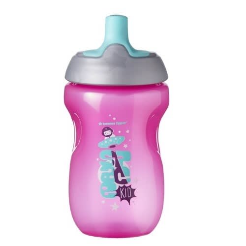 Insulated Sportee Toddler Water Bottle Sippy - Fuscia - 266ml
