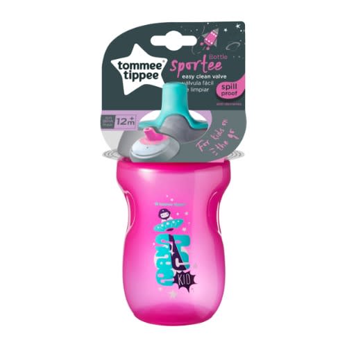 Insulated Sportee Toddler Water Bottle Sippy - Fuscia - 266ml