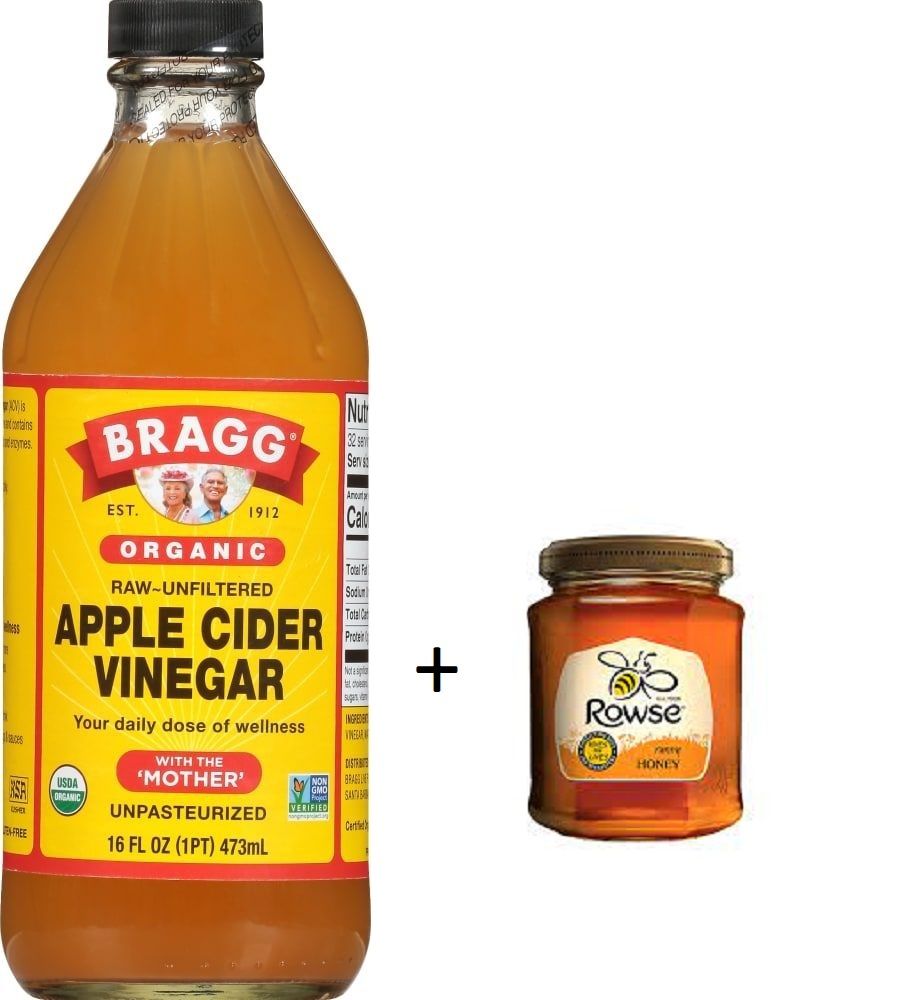 Apple Cider Vinegar With The Mother 473ml AND Rowse Honey