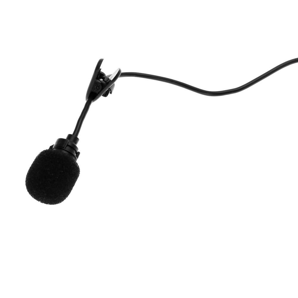 Lavalier Clip Metal Stereo Microphone 3.5mm with Collar Clip for Lound Speaker Computer PC Laptop