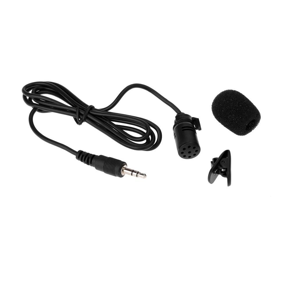 Lavalier Clip Metal Stereo Microphone 3.5mm with Collar Clip for Lound Speaker Computer PC Laptop