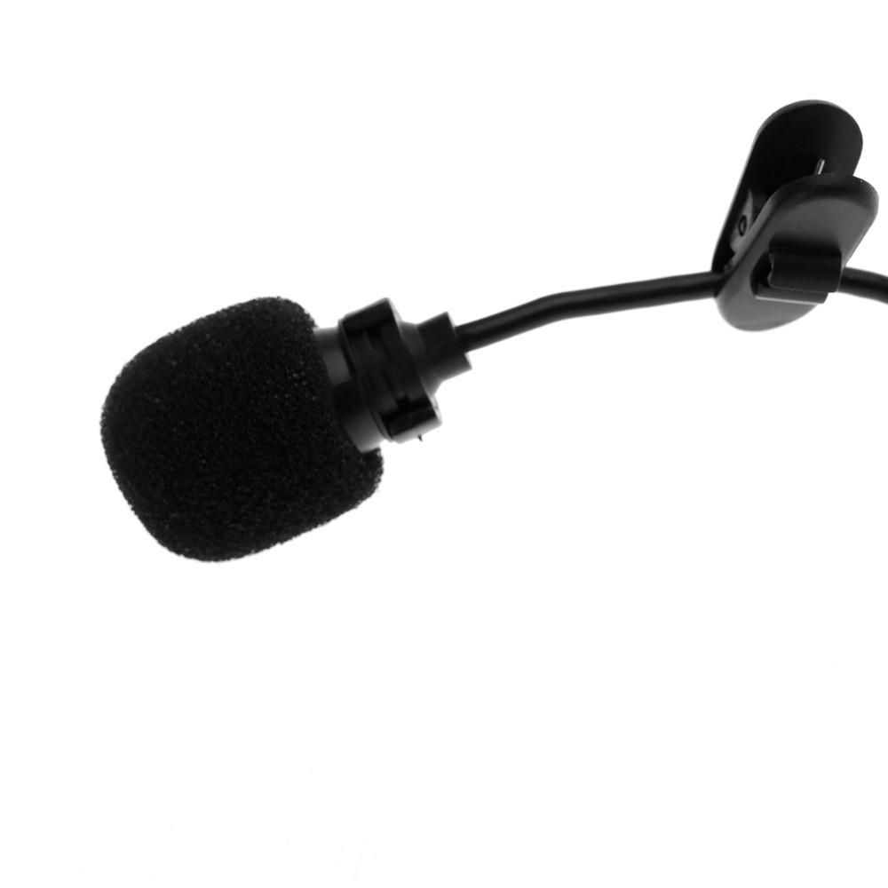 Lavalier Clip Metal Stereo Microphone 3.5mm with Collar Clip for Lound Speaker Computer PC Laptop