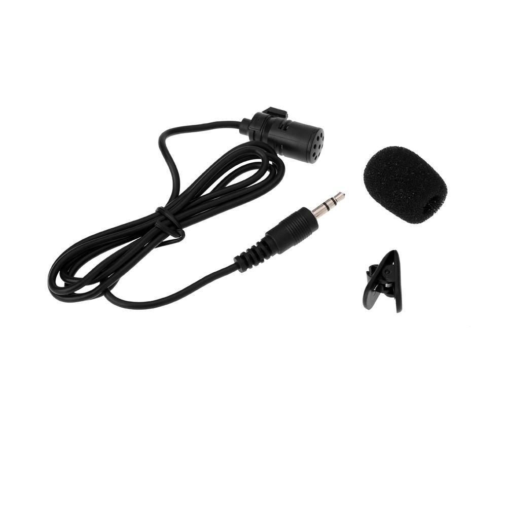 Lavalier Clip Metal Stereo Microphone 3.5mm with Collar Clip for Lound Speaker Computer PC Laptop