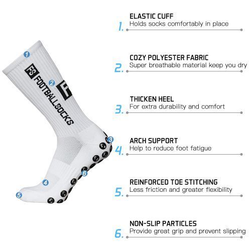 3 Pairs Football Socks Soccer Socks For Adult Men Non-Slip