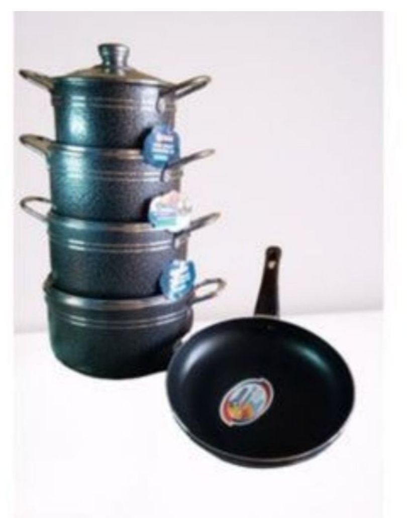 4 Set Non Stick Aluminium Cooking Pots With Frying Pan