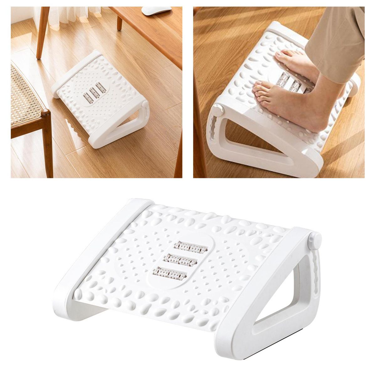Tilted Foot Rest-- Thicken  Improved Posture With White1