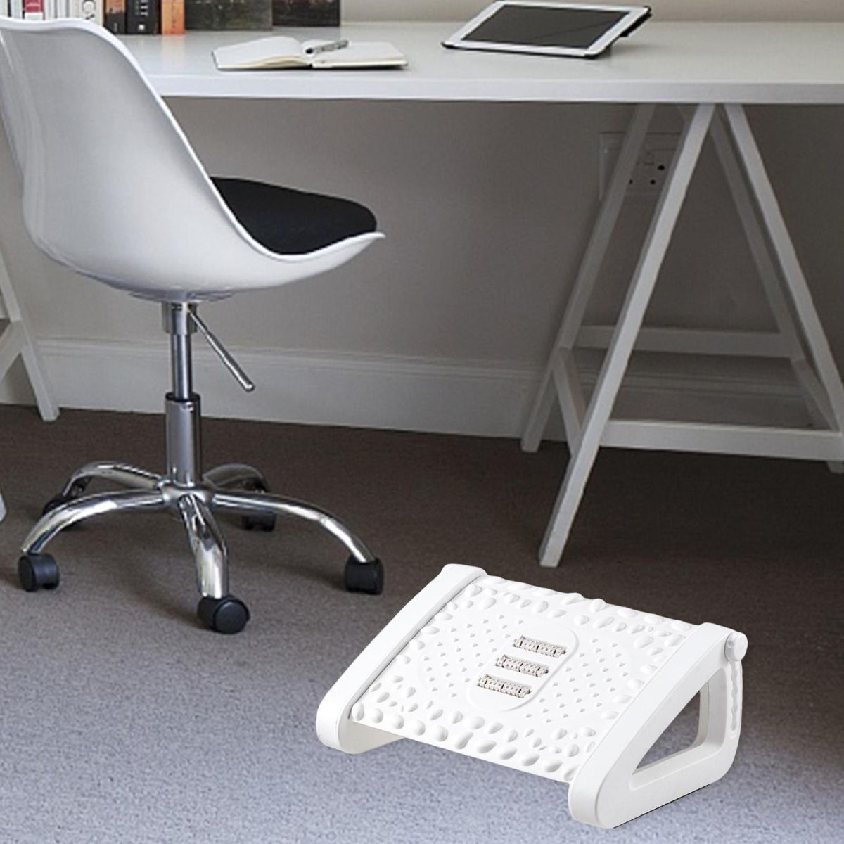Tilted Foot Rest-- Thicken  Improved Posture With White1