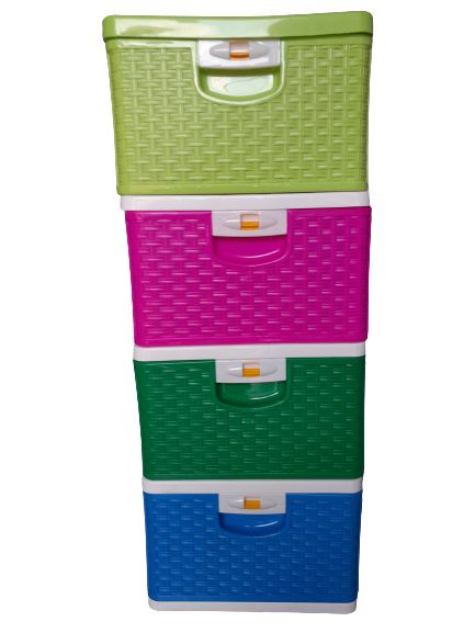4 Layers Children Plastic Wardrobe Cabinet