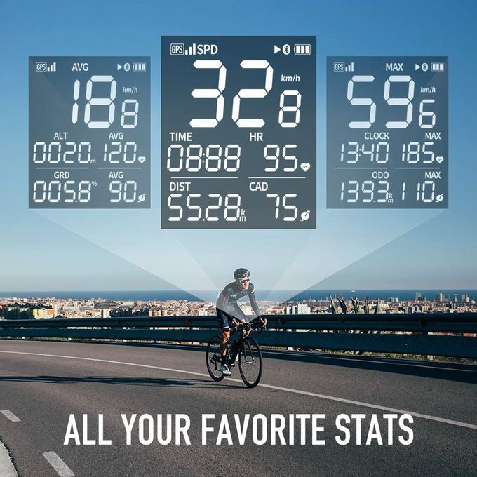 SmartGPS Cycling Speedometer Wireless BikeIPX7 With Cover-G+