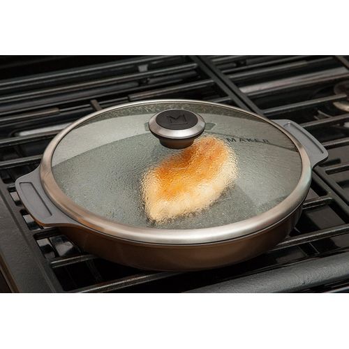 Maker Round Non-Stick Steam Grill Pan - Bronze