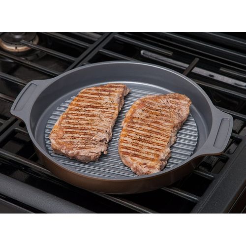 Maker Round Non-Stick Steam Grill Pan - Bronze