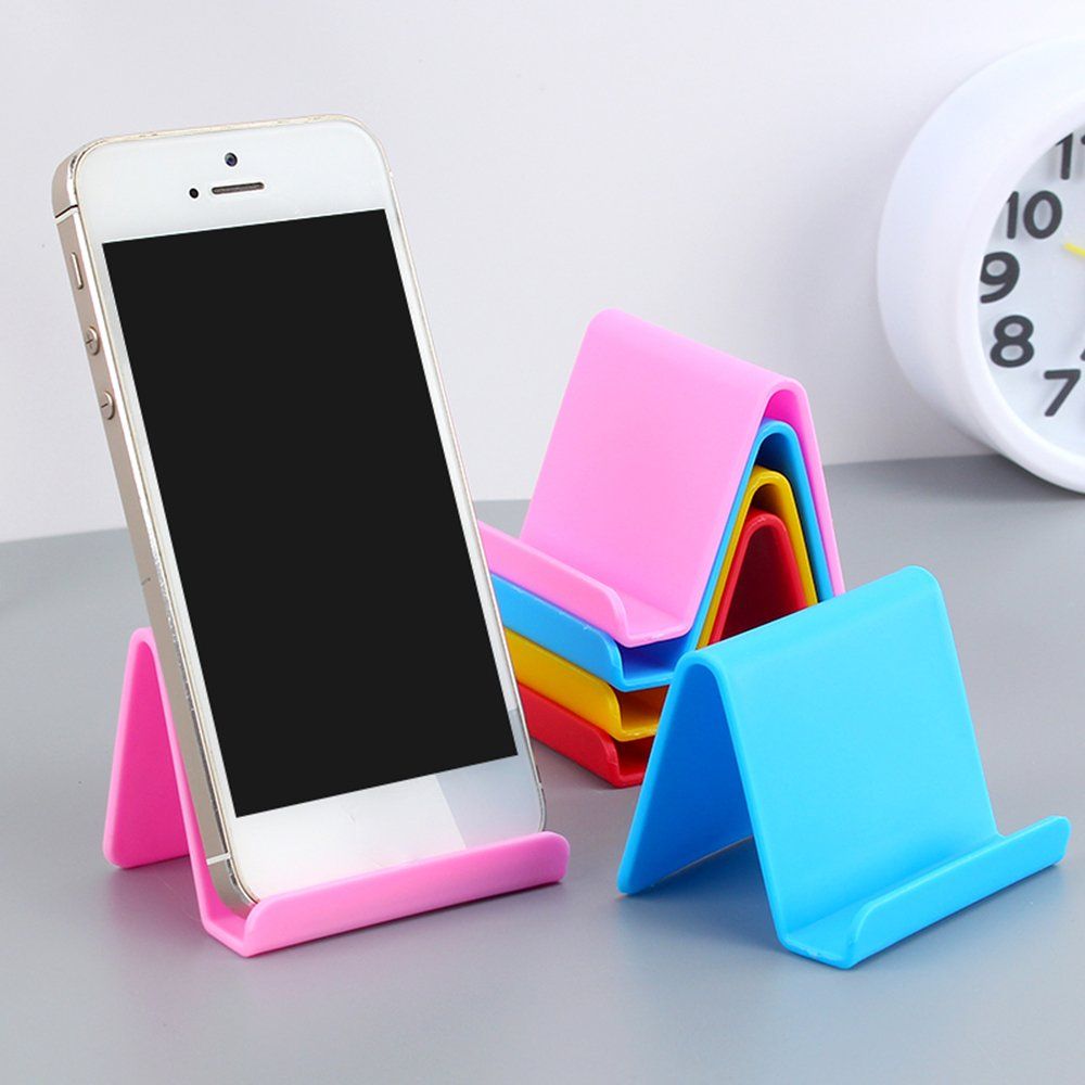 Portable Business Card Holder Mobile Phone Lazy Yellow