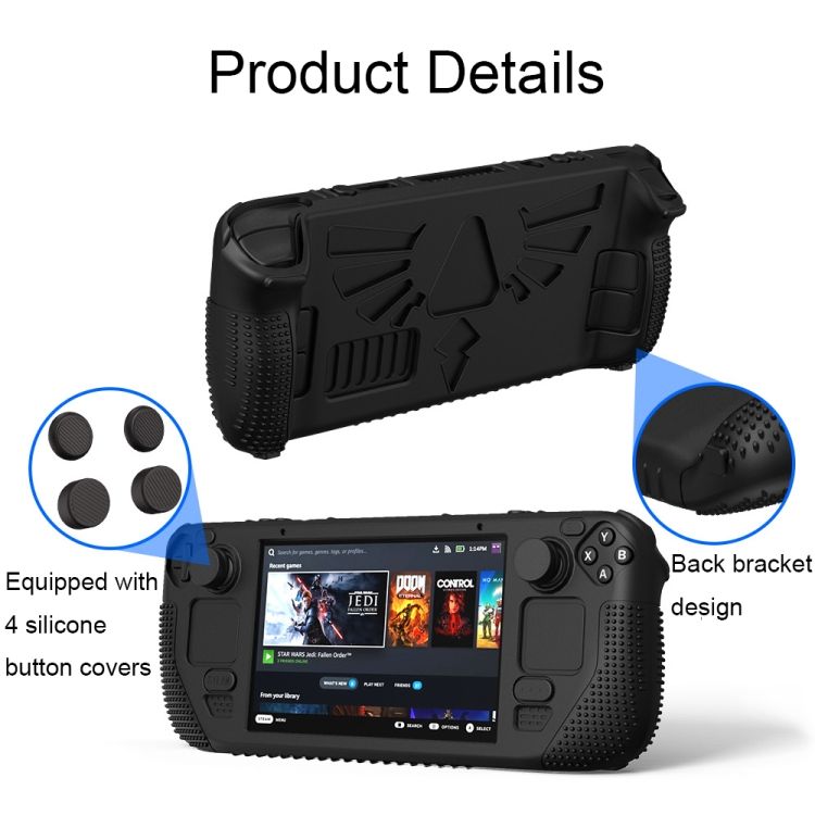For Steam Deck V V4-1 Handheld Console Dustproof Case V4-1Black)