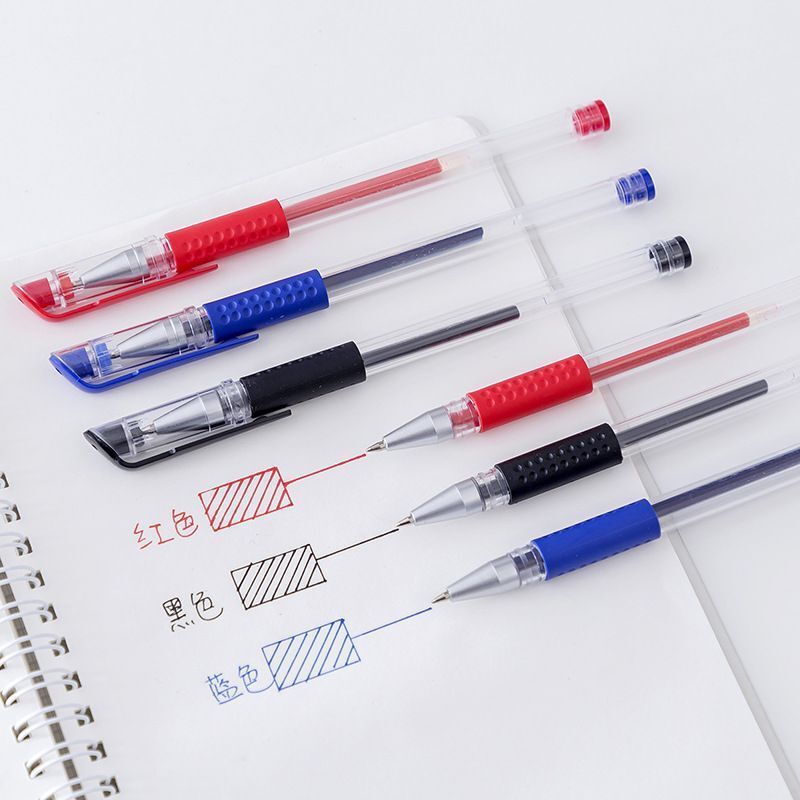 3+20Pcs/Set 0.5mm Pens Refill Set Black Blue Red