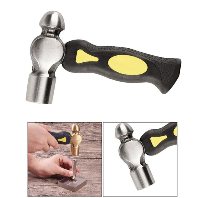Subby Stamp Hammer Short Handle With Double-face Mallet For Dapping