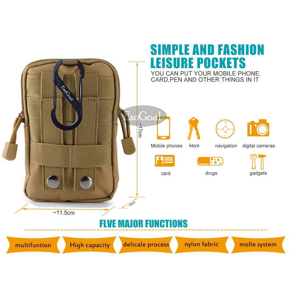 EsoGoal Utility Waist Belt Gadget Gear Bag Tool Organizer
