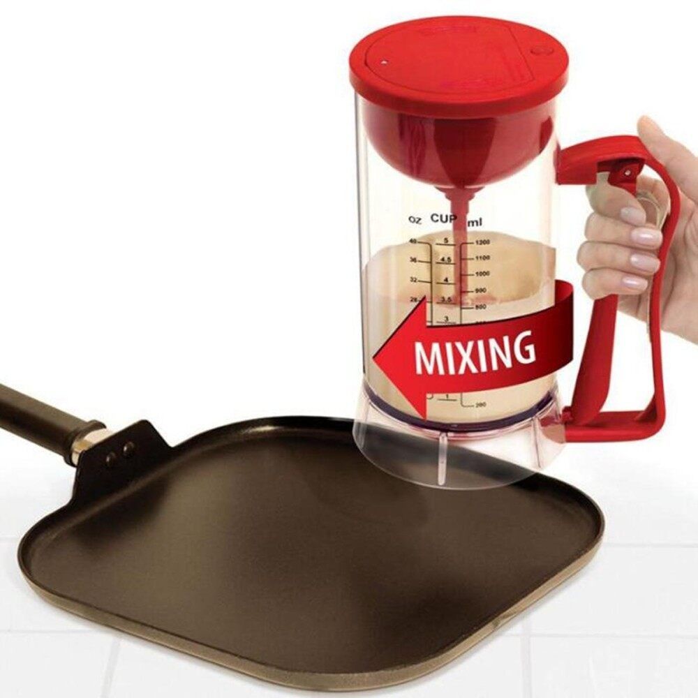 Cordless Electric Pancake Cupcake Waffles Batter Mixer Dispenser Maker Machine