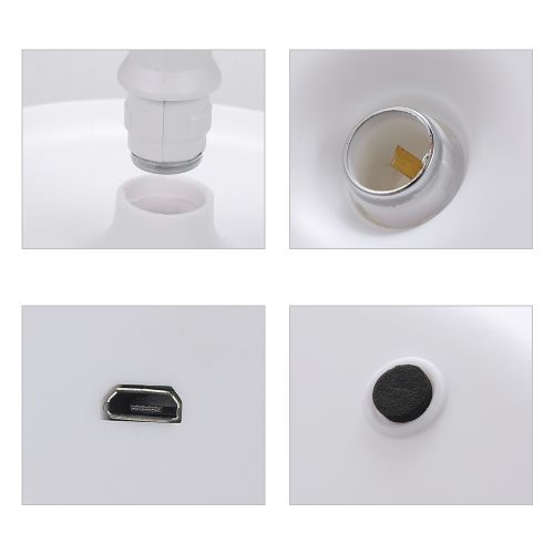 Makeup Mirror With LED Light & Fan 90-degree Rotation Detachable
