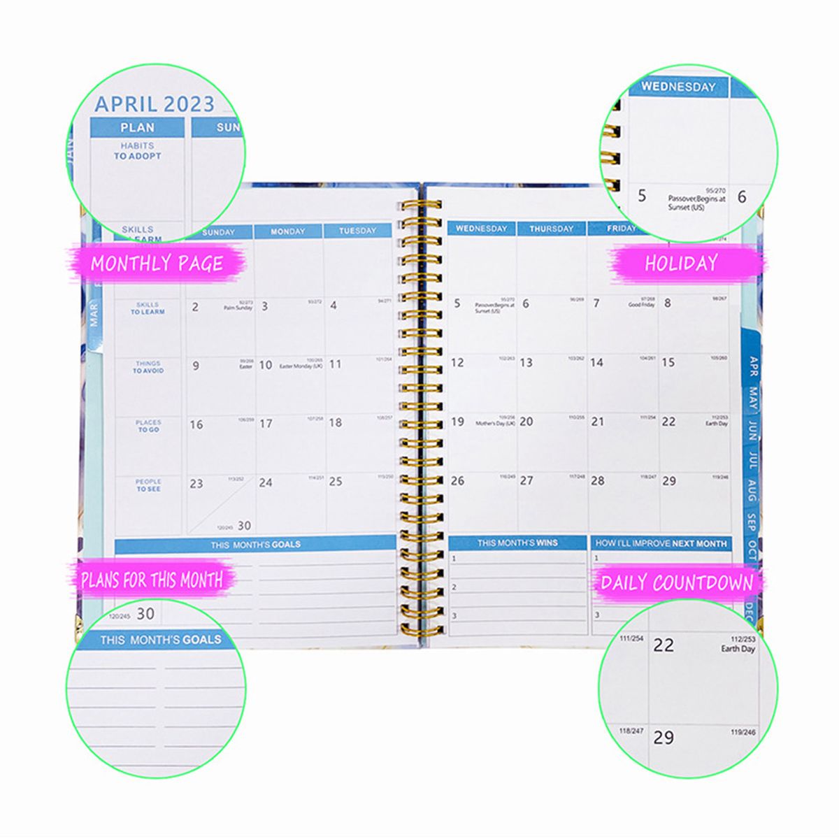 2023 Planner Weekly & Monthly Notebook-DYHX