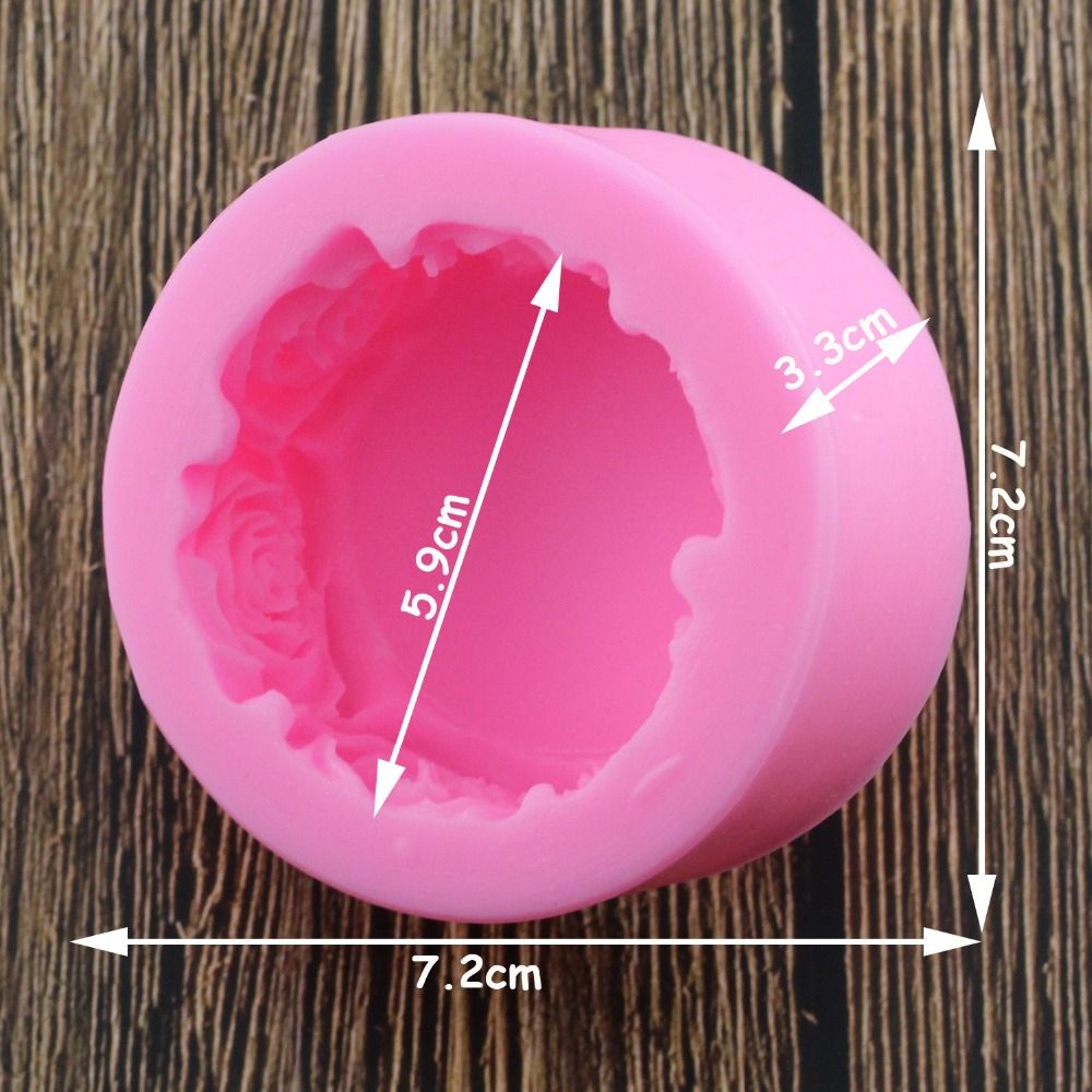 Round Rose Flowers Silicone Soap Mold Multifunction Candle Molds Cake Candy Baking Mould DIY Handmade Craft