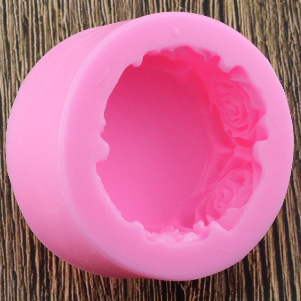 Round Rose Flowers Silicone Soap Mold Multifunction Candle Molds Cake Candy Baking Mould DIY Handmade Craft