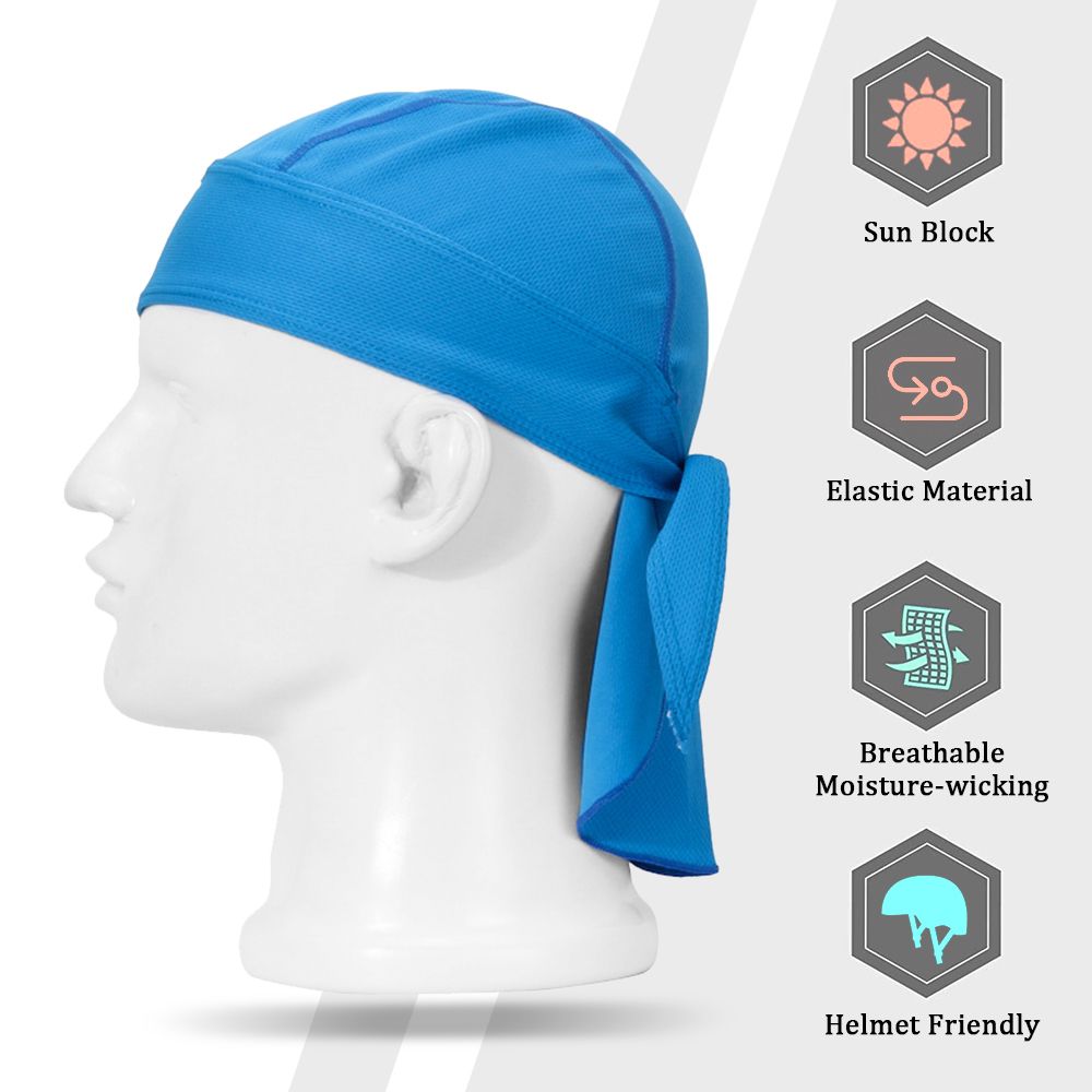 Bicycle Sweat-wicking Cap Beanie Hat Cycling Headscarf Black