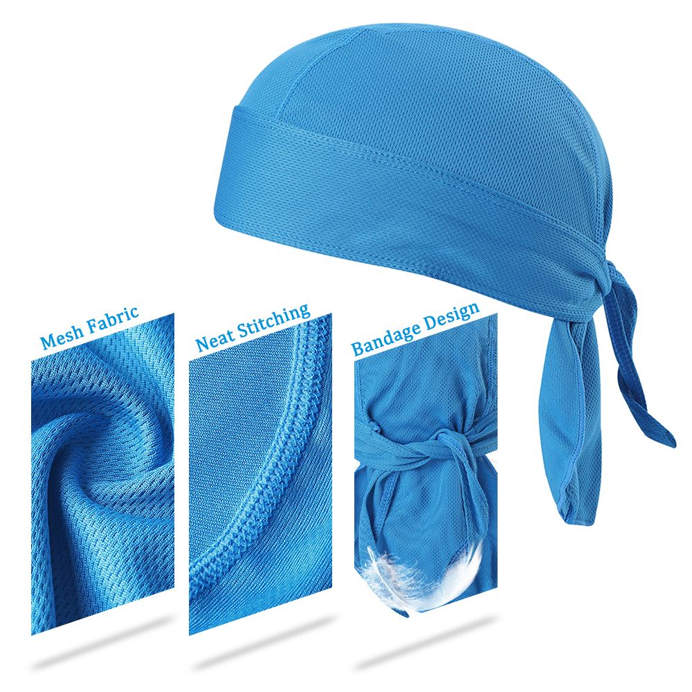 Bicycle Sweat-wicking Cap Beanie Hat Cycling Headscarf Black