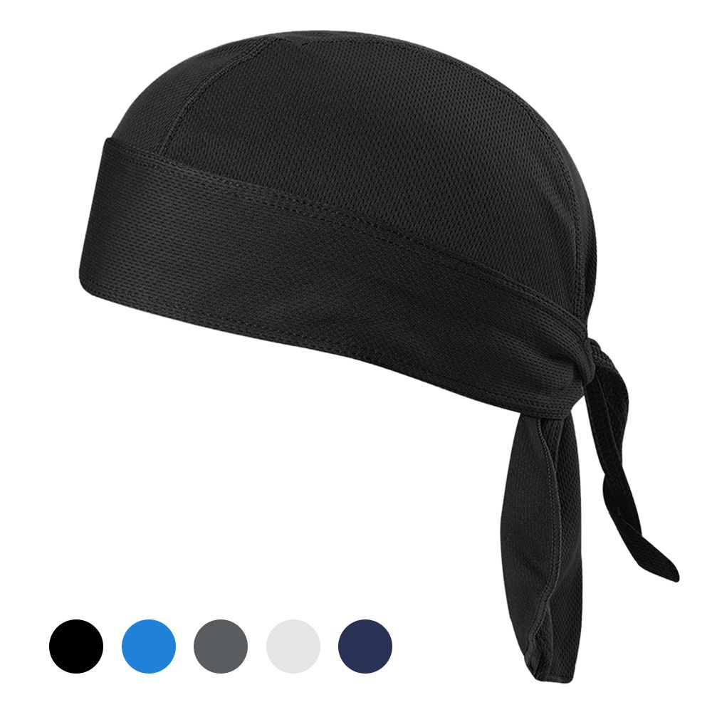Bicycle Sweat-wicking Cap Beanie Hat Cycling Headscarf Black