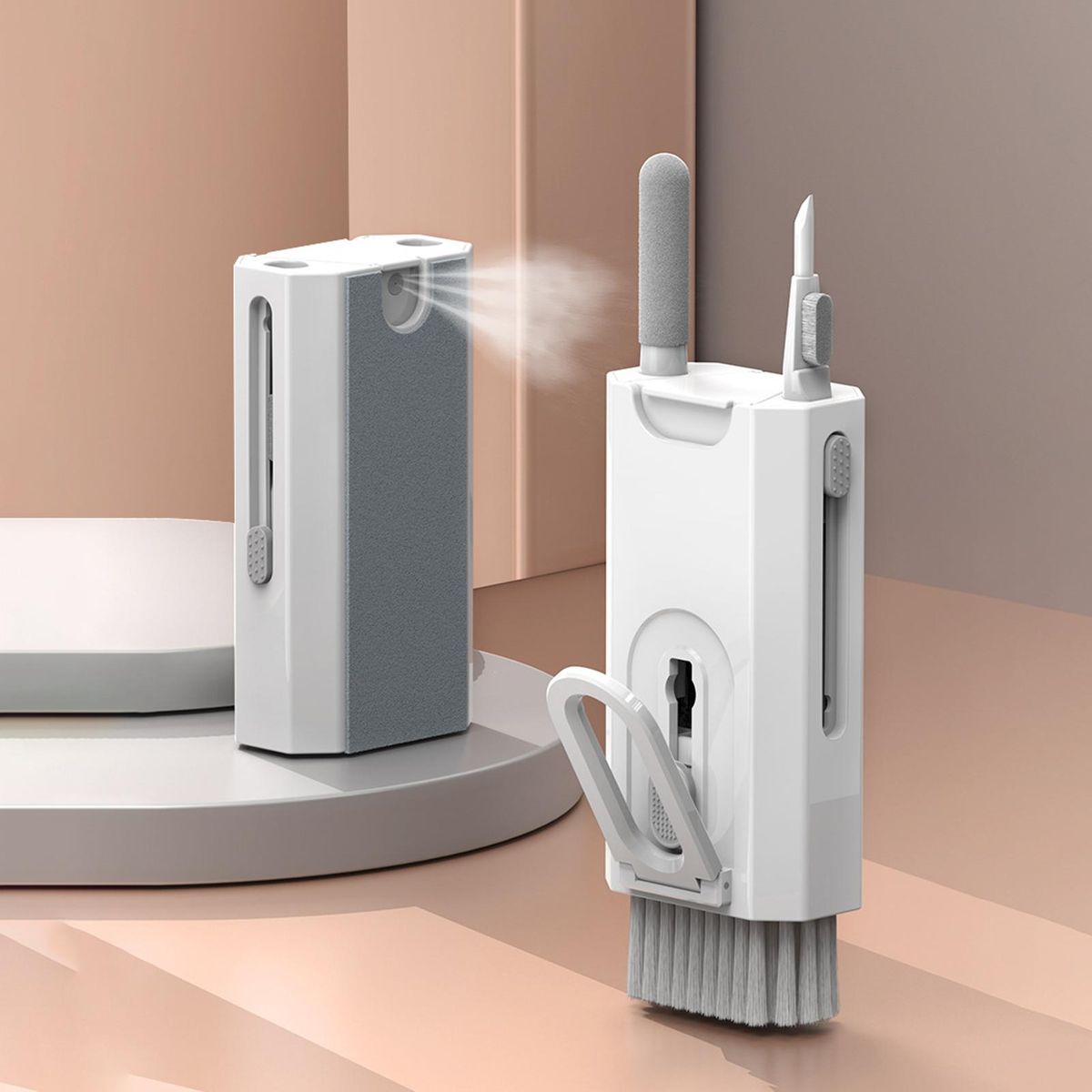 Cleaning Pen Earphone Cleaner Brush Kit Phone Holder White
