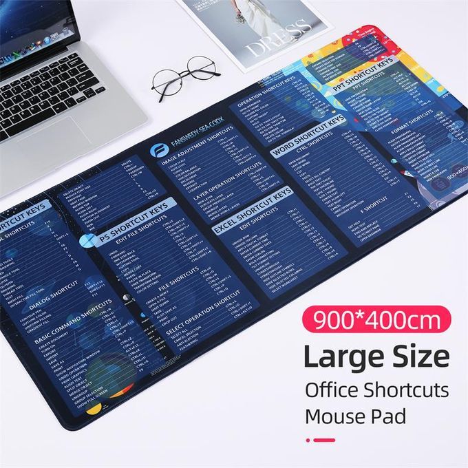 Game Mouse Pad Computer Keyboard Mat Work Desk World Map Pattern Mouse Pad Soft Rubber