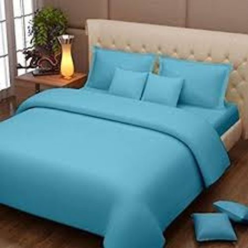 ,BEDSHEET With  Pillow Cases - Plain Blue