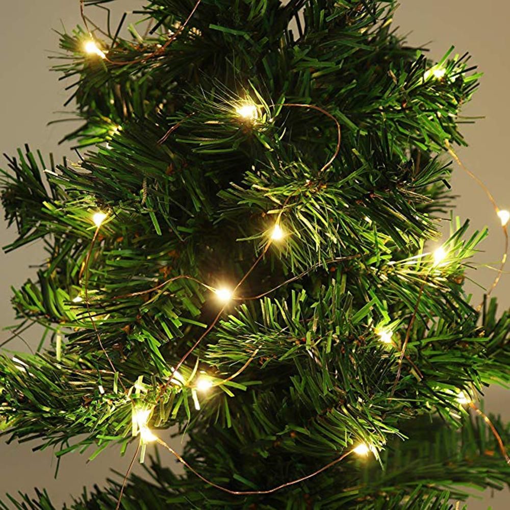 5 Meters 50 LEDs Copper Wire Fairy String Light 3 * AA B-attery Powered Cell Opertaed with 30 Photos Pictures Clamp Clip Flexible Bendable Foldable Design Warm White for Home Party Daily Use DIY Decoration Christamas Xmas Tha
