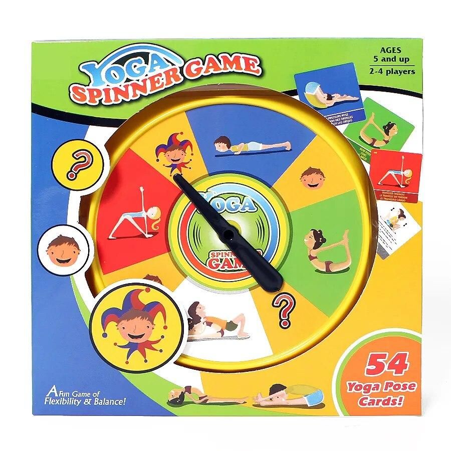 Yoga Spinner Yoga Game  with 54pcs Yoga Pose Cards for Kids - Award Winning Game for Yoga Loving Parents and their Kids,2+player