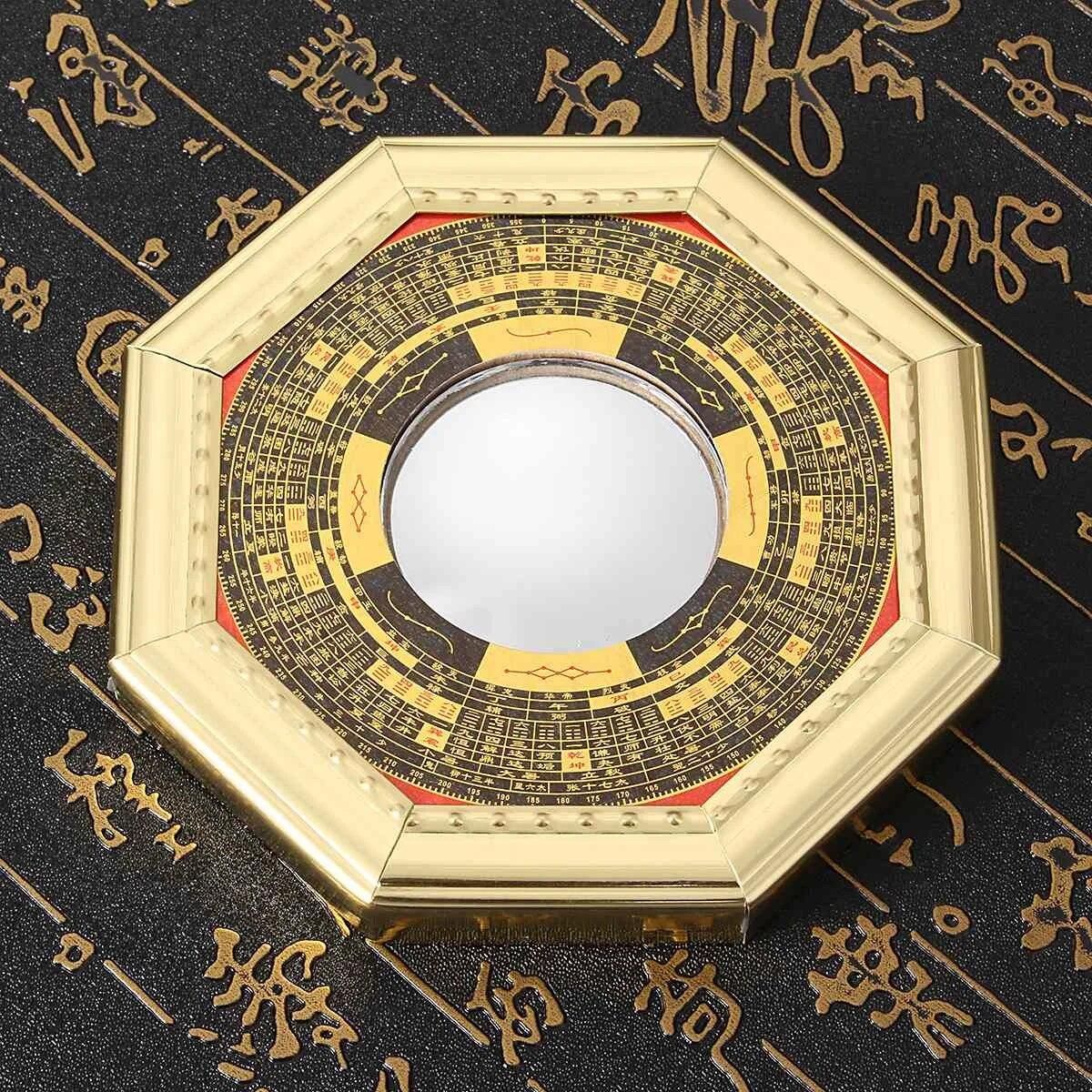 13cm Lucky Chinese Feng Shui Dent Convex Bagua FengShui Mirror Taoist Talisman Energy Home Decoration Ornament