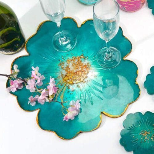 Large Silicone Flower Coaster Resin Casting