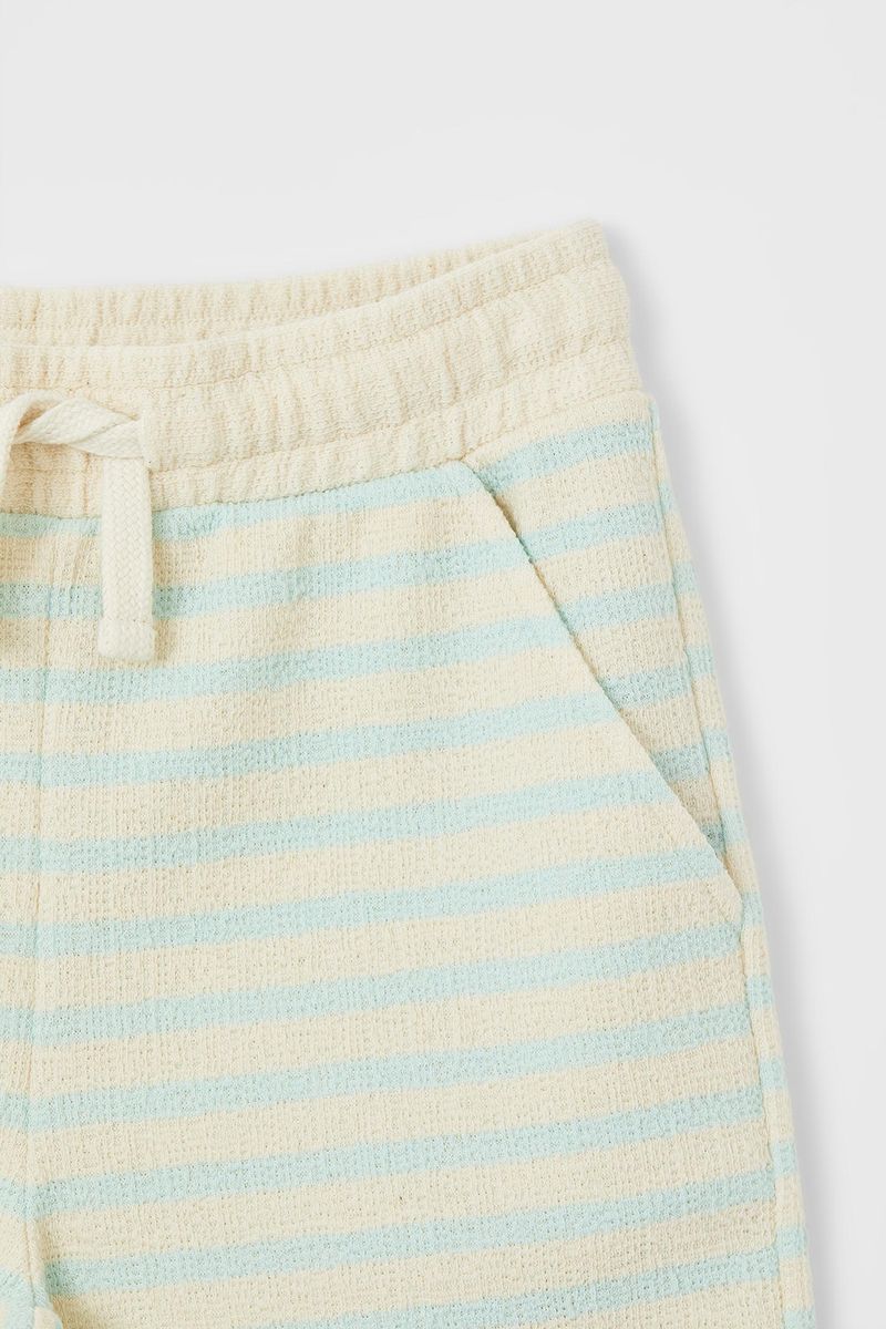 Boy - Regular Fit Knitted Bottom Short - White