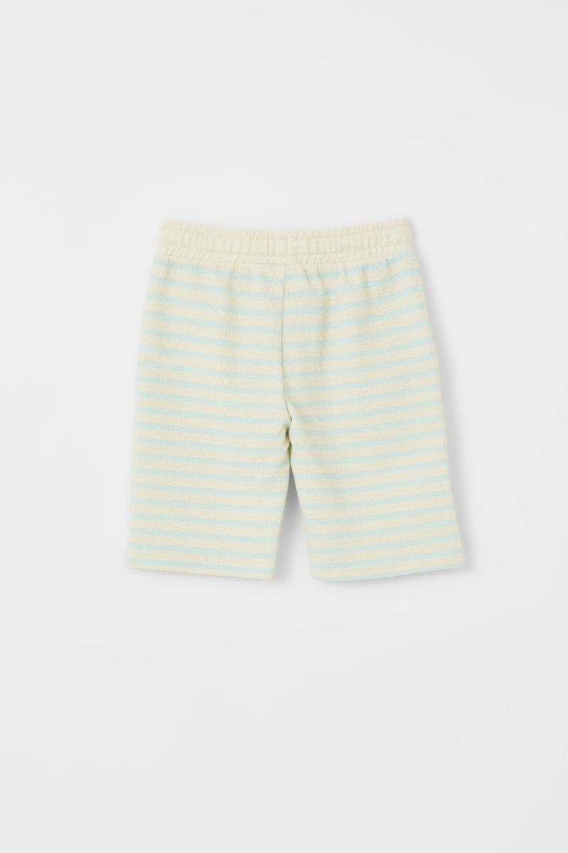 Boy - Regular Fit Knitted Bottom Short - White