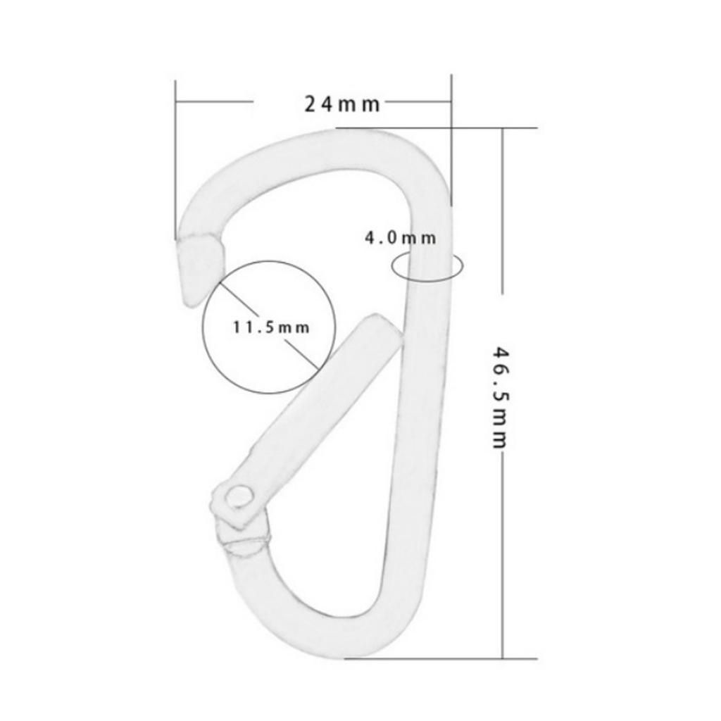 2pcs  Hook Small Keyring Camping Sports Caribiner