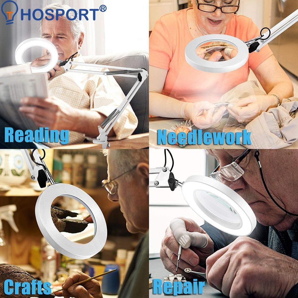 LED 6x Magnifying Glass Cold Table Clamp Lamp Tattooing