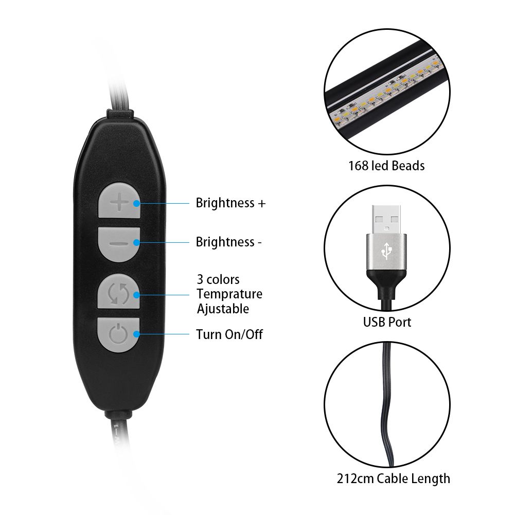 LED Desk Lamp For Computer Screenbar Dimmable Brigtness