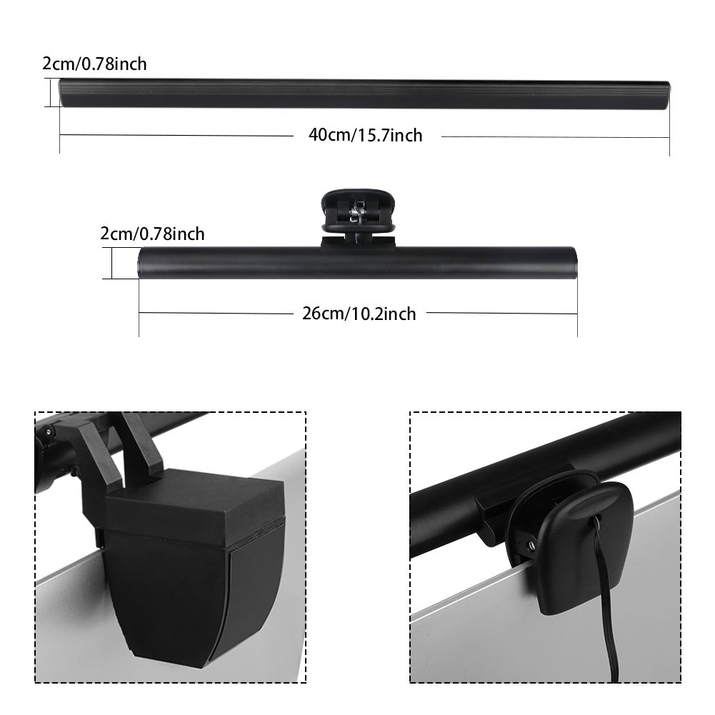 LED Desk Lamp For Computer Screenbar Dimmable Brigtness