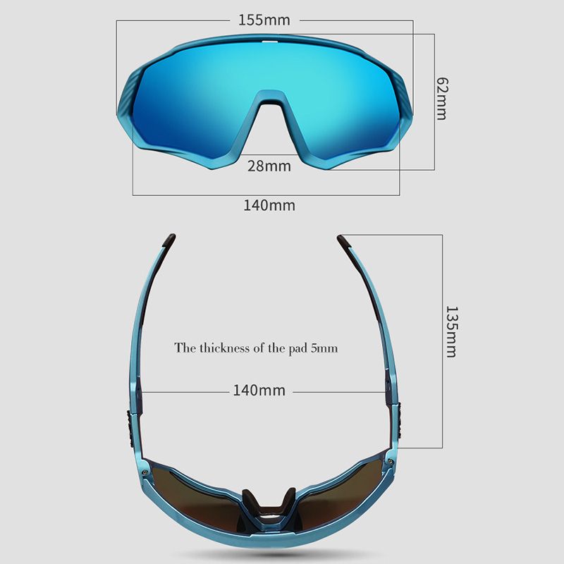 2019 Polarized 5 Lens Cycling Glasses Road Bike Cycling